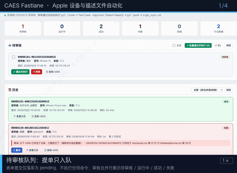 设备自助录入演示